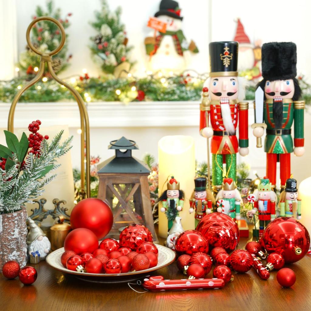 24PCS Shatterproof Christmas Ball Ornaments Xmas Tree Decorations Hanging Balls for Holiday Wedding Party Home Decor