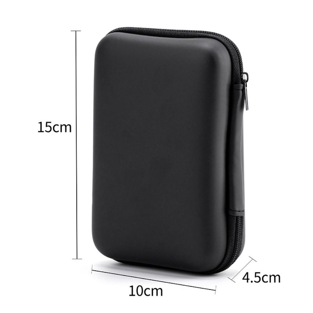 Durable Mini EVA Storage Box Black Portable Pouch Carrying Bag Zipper Earphone Case for Earphone