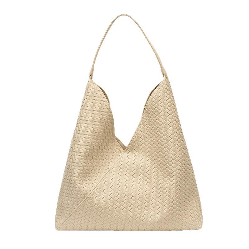 Retro Style Large Capacity Women's Woven Tote Bag - Casual, Versatile Shoulder Underarm Bag