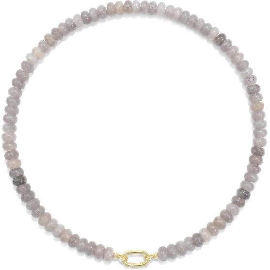 Beaded Gemstone Necklaces for Women Bohemian Colored Choker Natural Stone Bead Summer Beach Handmade Jewelry Necklace