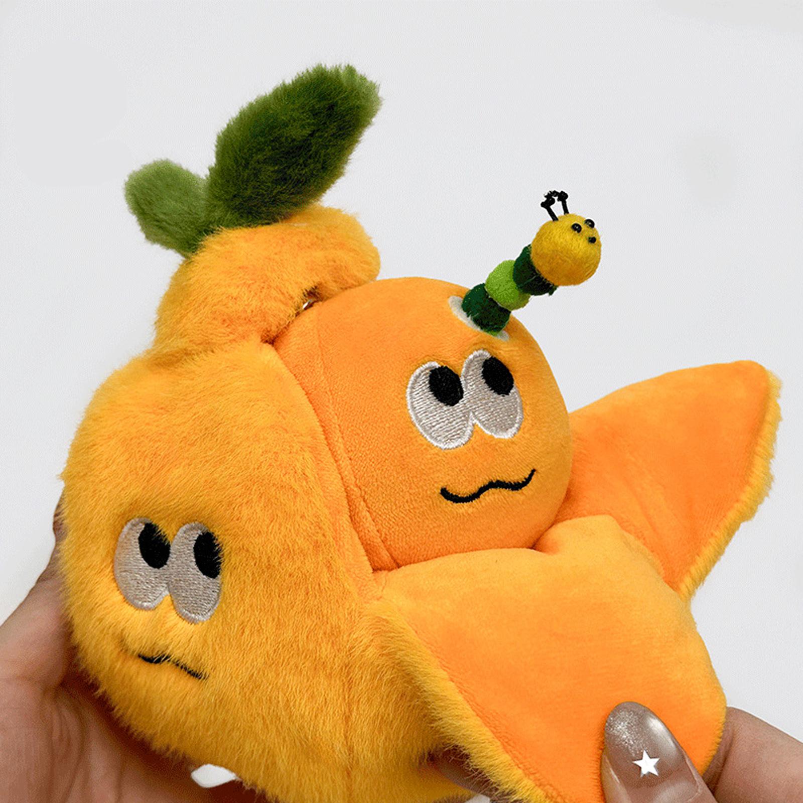 

Cute Wormhole Rake Orange Plush Pendant Creative Doll Gift one size