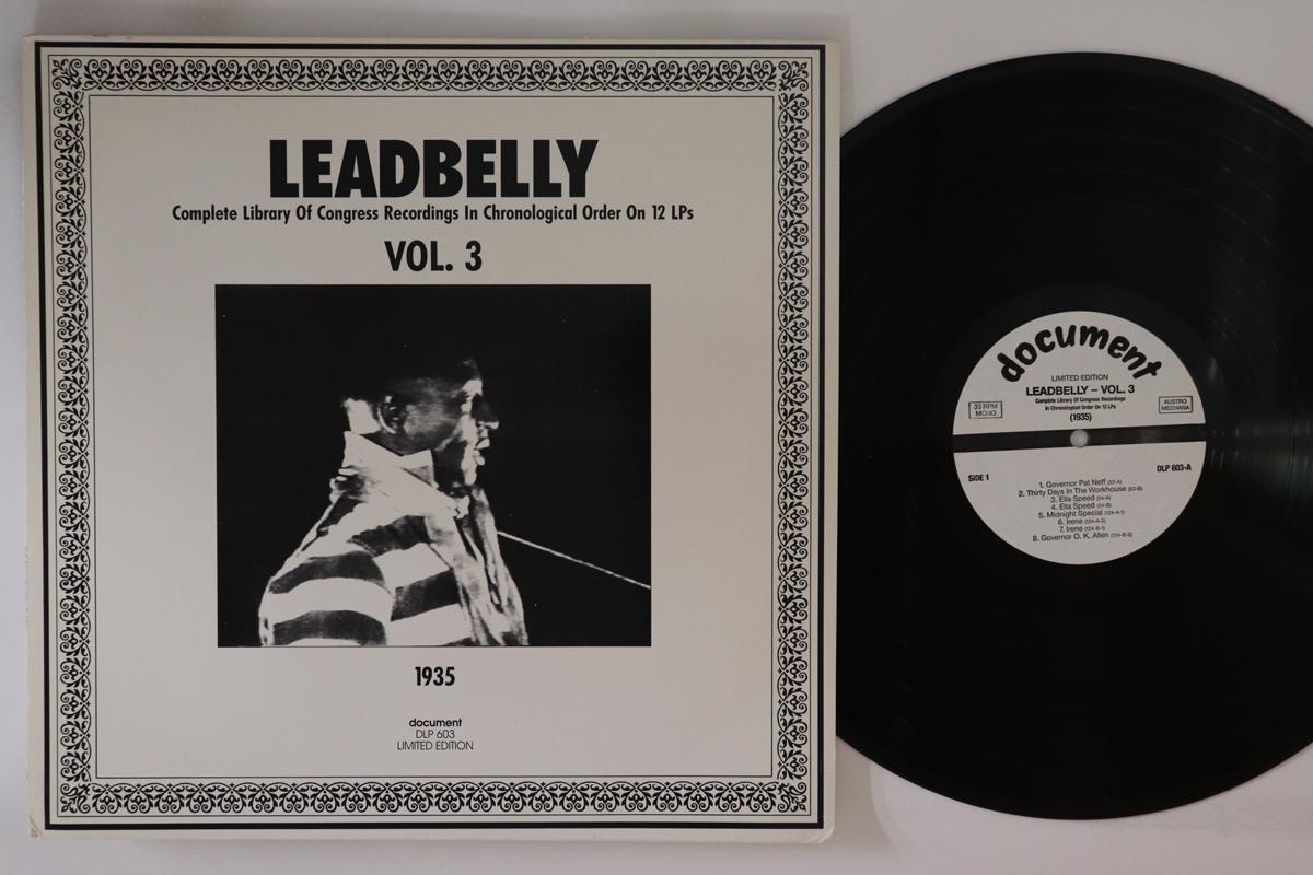 

LP Record LEADBELLY - Vol. 3 1935 DLP603 DOCUMNET 1990 Austria Blues Used