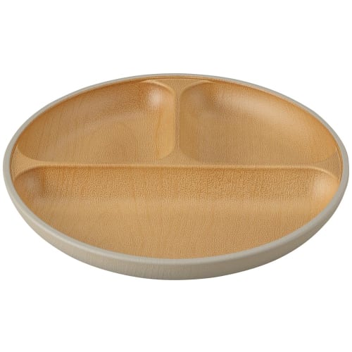 Kano Earth Color Antibacterial Lunch Plate, Small, Diameter 21.3cm, Gray, 74489
