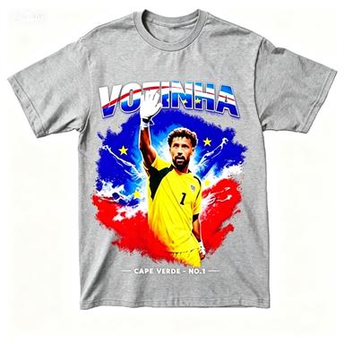 Vozinha Cape Verde No1 Goalkeeper Football Portrait Graphic Tee2026 Casual Soccer Fan Short Sleeve Tshirt