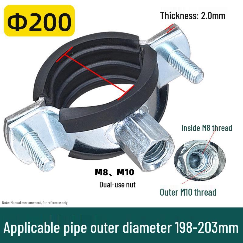 Heavy-Duty Galvanized Metal U-Bolt Pipe Clamp Hanger for PVC and PPR Drain Pipes