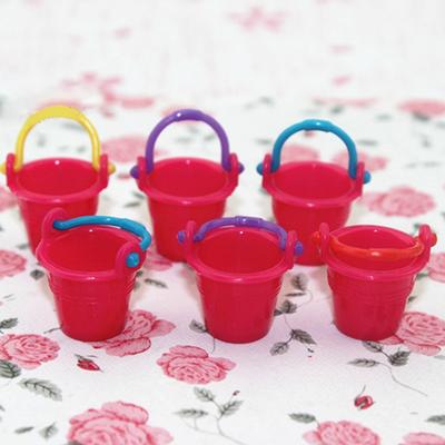 Dollhouse Mini Bucket Dollhouse Decoration Mini Bucket Decorated With Home Accessories