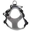 Haustiergeschirr Verstellbar Atmungsaktives Netz Explosionsgeschützt Haustierweste Geschirr für Outdoor-Aktivitäten Nachtspaziergang Grau