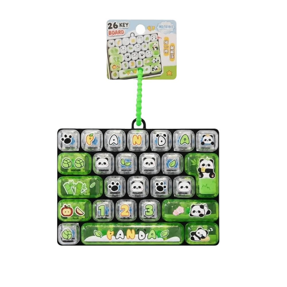 Cute Design Mini Keyboard Pendant 26-Key Keyboard Keychain Decompression Button Toy Children's Bag