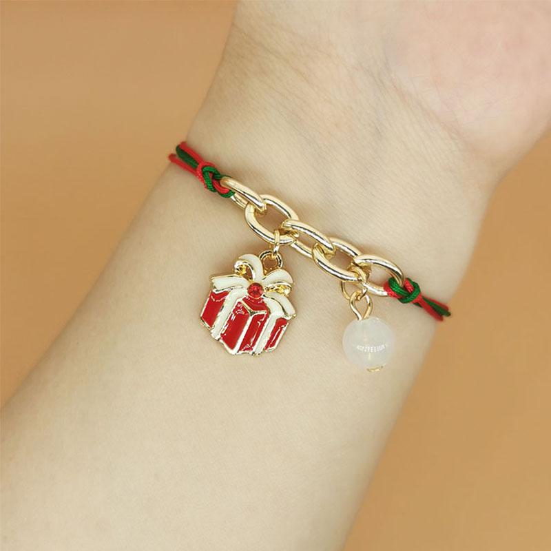 Charm Weave Lanový přívěsek Náramek Elk Sněhulák Slitina Řetízek Nový rok Vánoční dárek Šperky