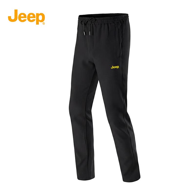JEEP Men s Ice Silk Straight Casual Pants 3XL чёрный