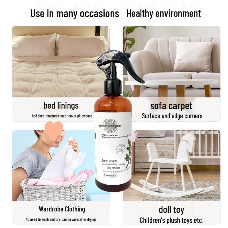 Demodex Removal Bedding Spray with Sichuan Green Pepper - No-Wash Formula