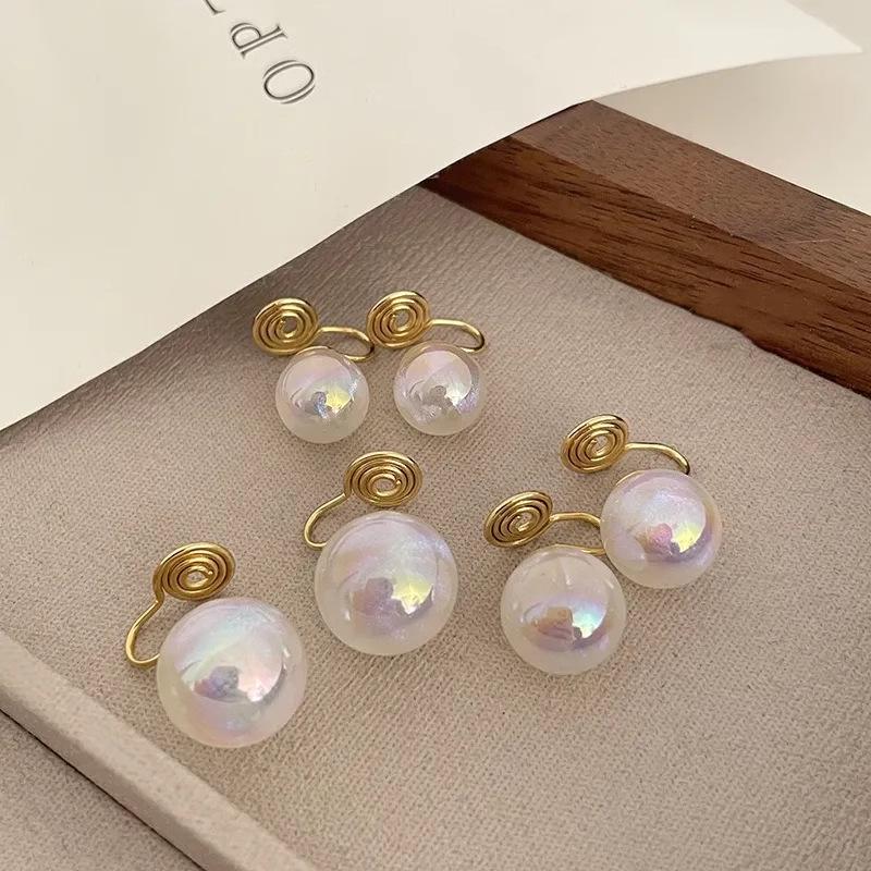 Mermaid Pearl No-Pierce French Retro Ear Cuff: Elegant Women s Luxury Earrings