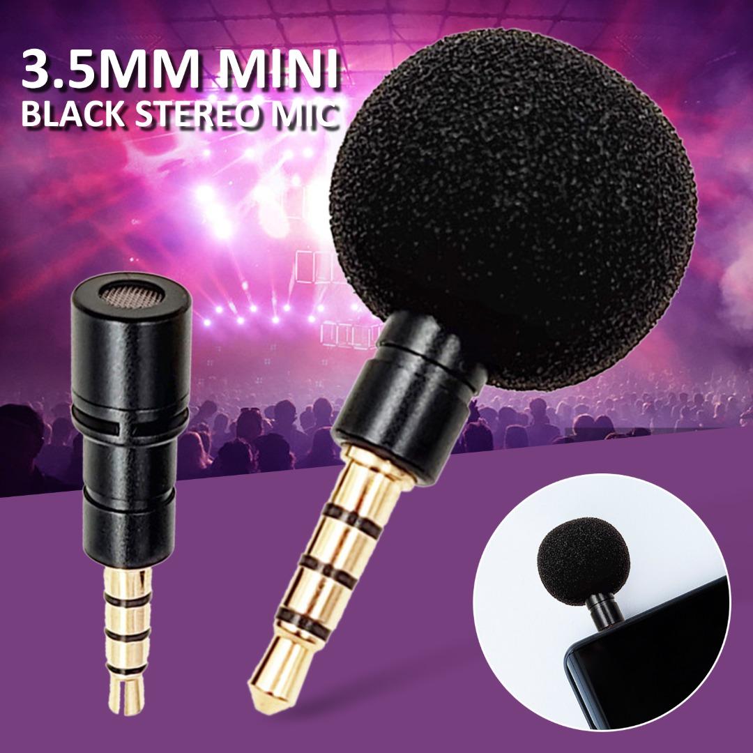 

PDTO 3,5 мм мини-черный стереомикрофон для записи смартфонов и мобильных телефонов