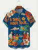 Vacation Floral Travel Print Men'S Button-Up Short Sleeve Hawaiian Shirt