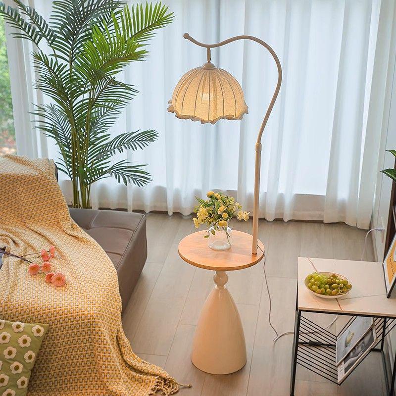 French Floor Lamp: Internet Celebrity Style for Living Room, Bedroom, or Sofa Side; Integrated Atmosphere Lighting.