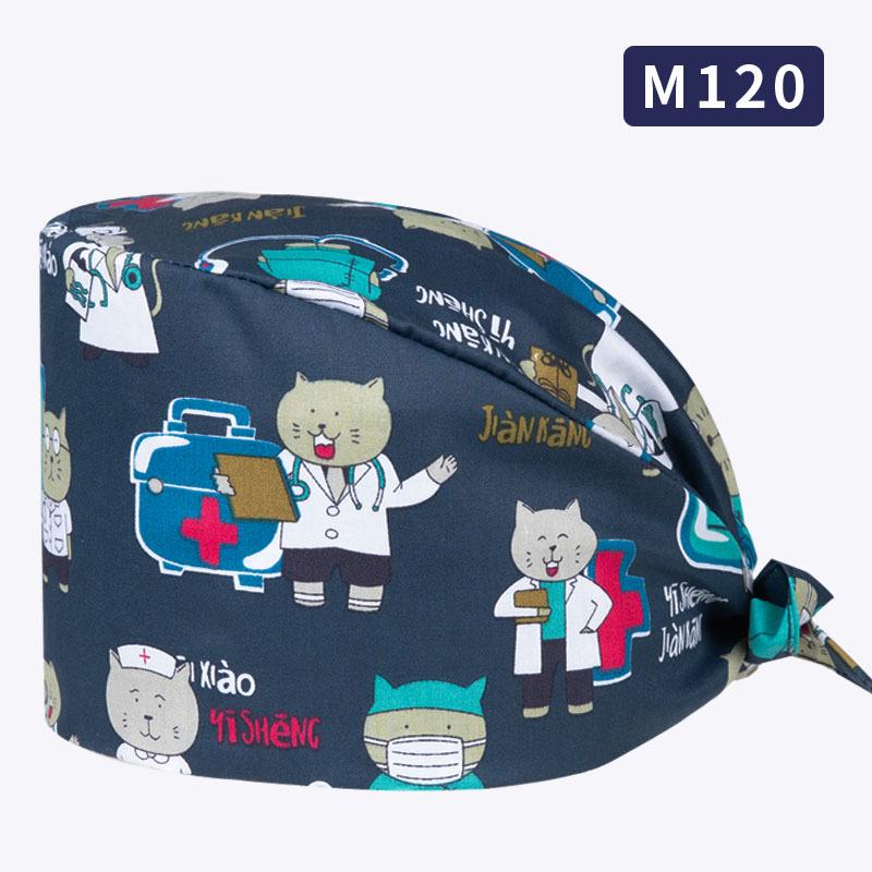 Unisex All-Cotton Printed Surgical Cap for Medical and Food Services
