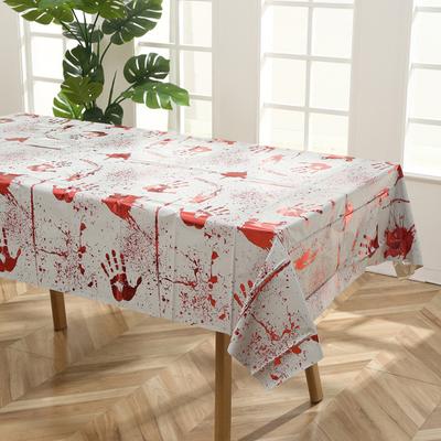 Halloween Tablecloth Eco-friendly No Odor Pumpkin Print Disposable Table Cover Halloween Party Decoration