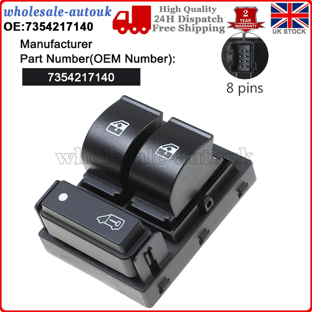 Window Switch FOR Peugeot Boxer, Citroen Relay & Fiat Doblo, Ducato 6490X9