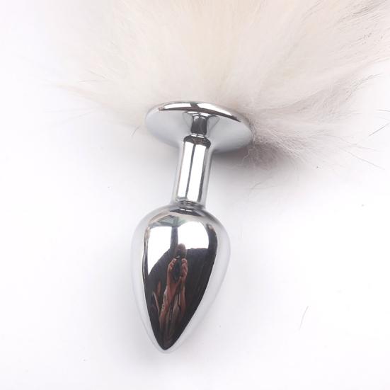 Faux Fox Tail Metall Anal Butt Plug Erwachsene Masturbation Sex Spielzeug Prostata Massagegerät