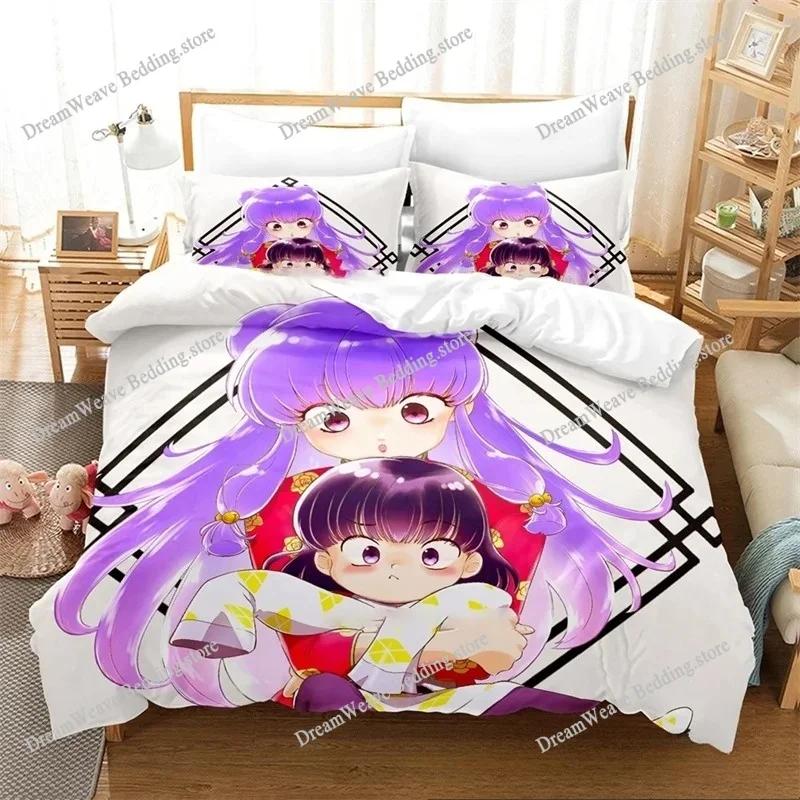 Fashion 3D Print Anime Bed Sheet Ranma 1/2 Bedding Set Single Twin Full Queen King Size Bed Set Adult Kid Bedroom Duvetcover9639