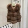 Fox fur vest women's autumn and winter new women's vest fashionable and thin short coat