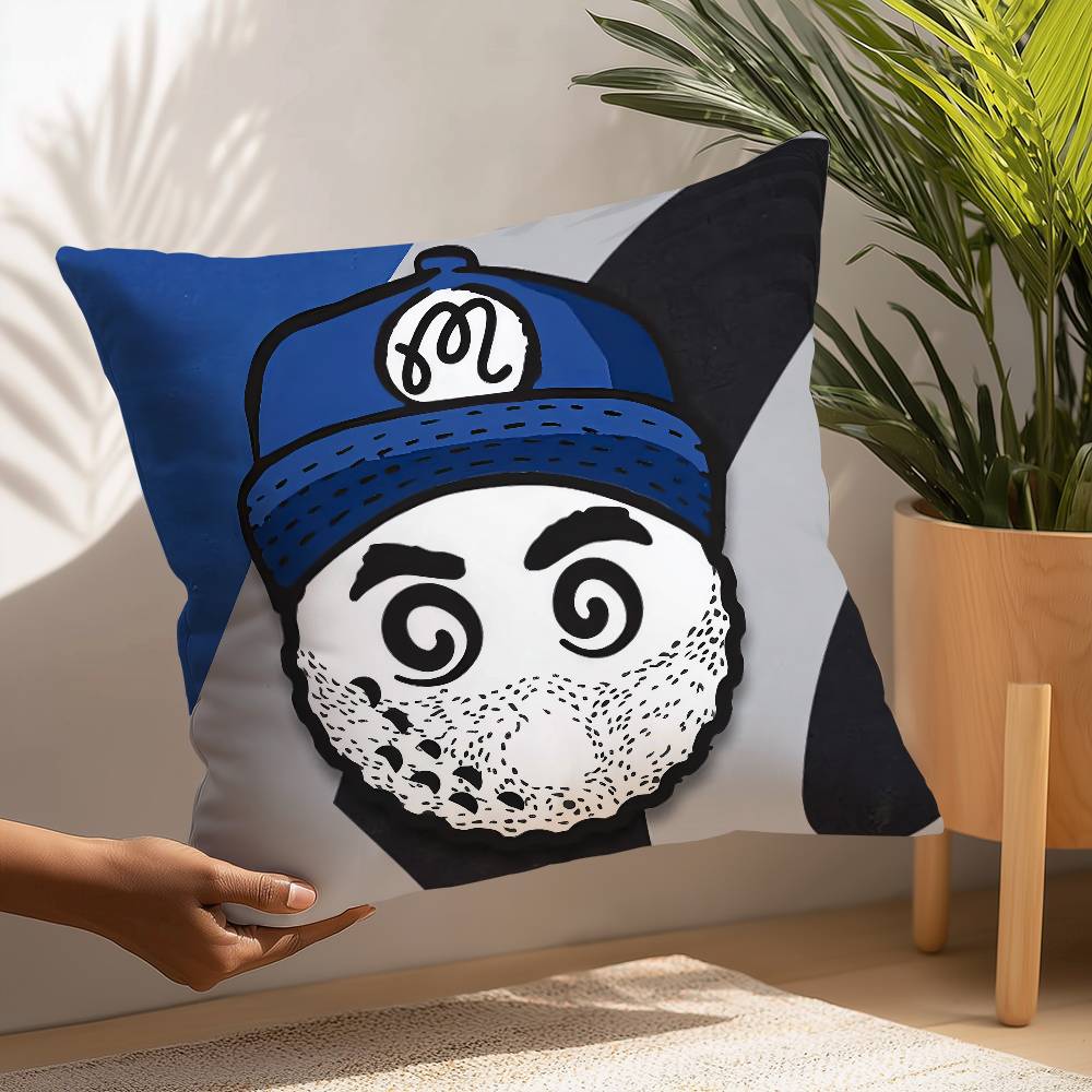 L-Leisure-M-M-Malbones Golf Pillow Case Square Double‑Sided Print Cushion Case For Sofa Home Bedchamber Decor Gift
