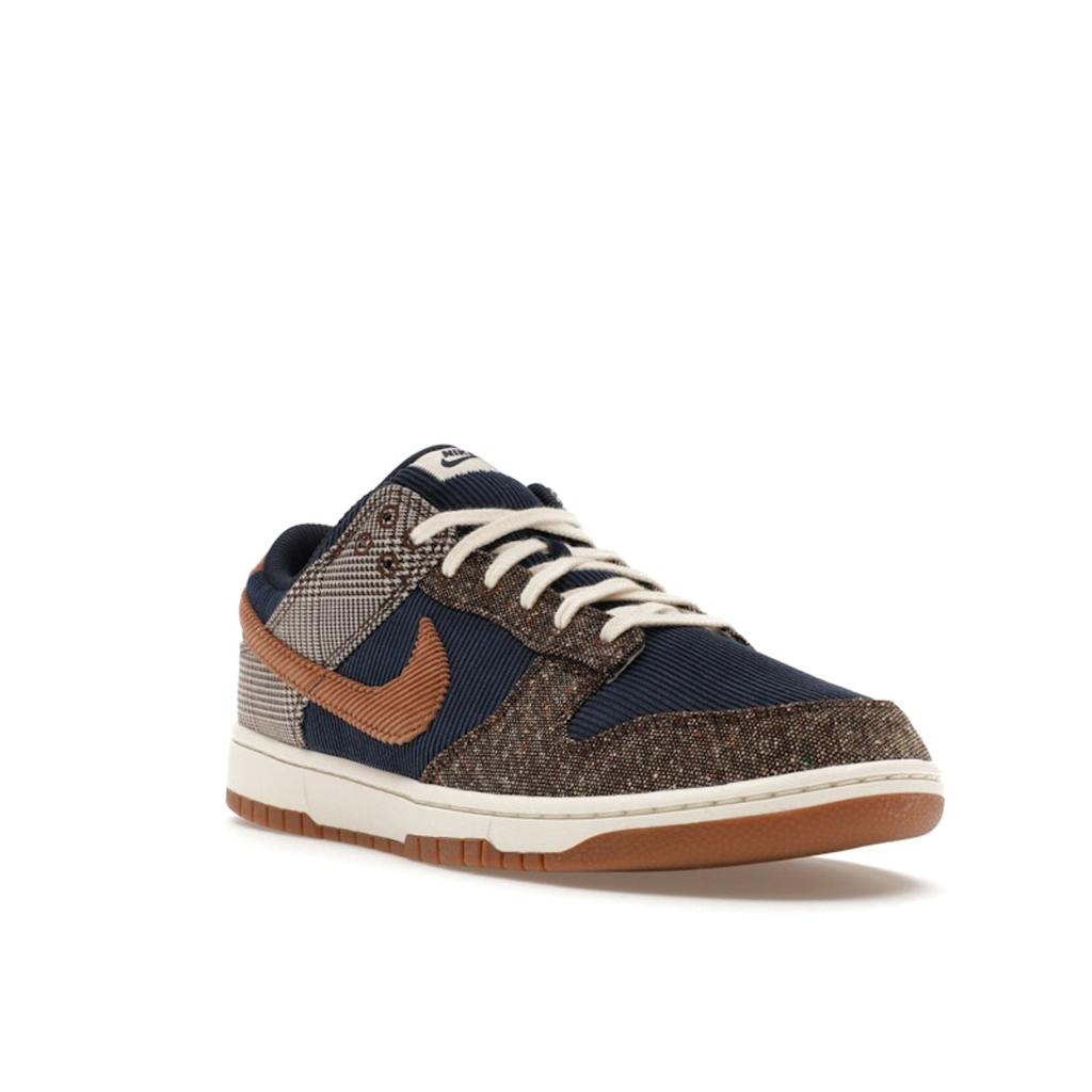 Nike Dunk Low Tweed Corduroy Unisex Sneakers Brown Midnight-Navy Ale-Brown FQ8746-410