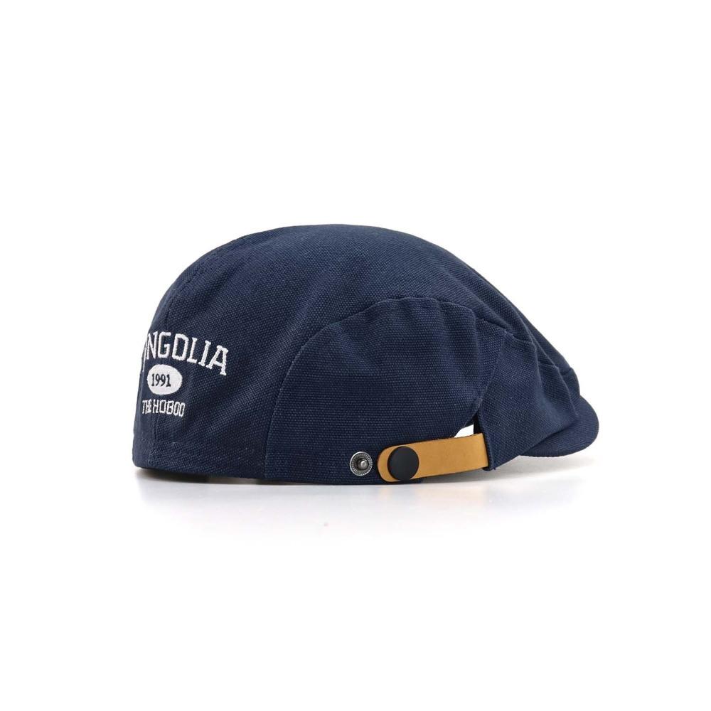 Cotton Letter Embroidery Beret Flat Newsboy Cap Fashion Forward Hat  Spicy Girls