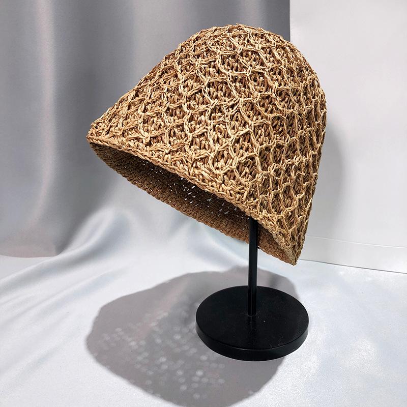 

Summer Fashion Bucket Cap women Straw Hat Lady Summer Sun Hat Visor cap Panama Style Strawhat Beach Hat Outdoor girl cap