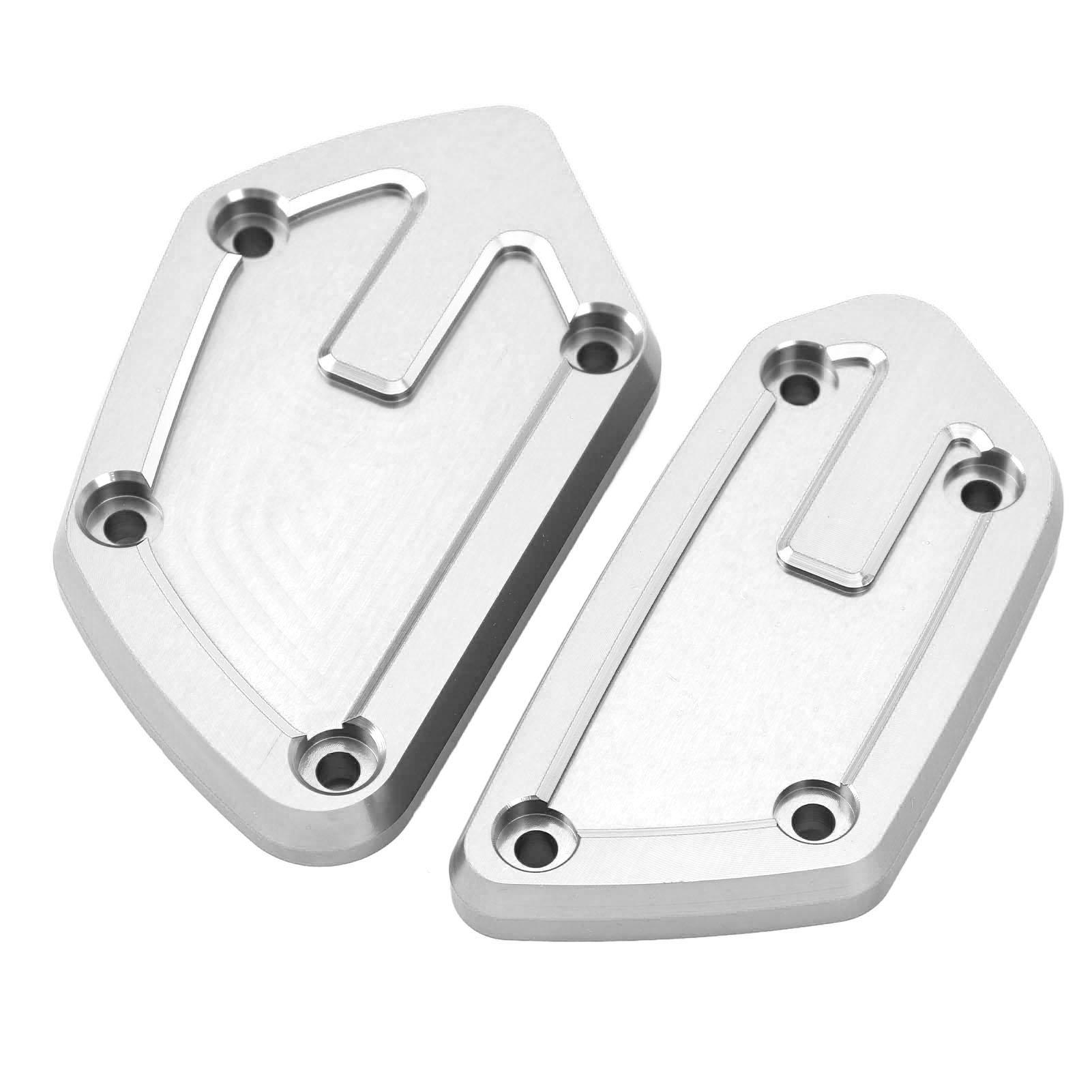 

1 Пара Захисник переднього гальмівного бачка мотоцикла Захисна кришка масляного насоса зчеплення з алюмінієвого сплаву з ЧПУ сірий колір