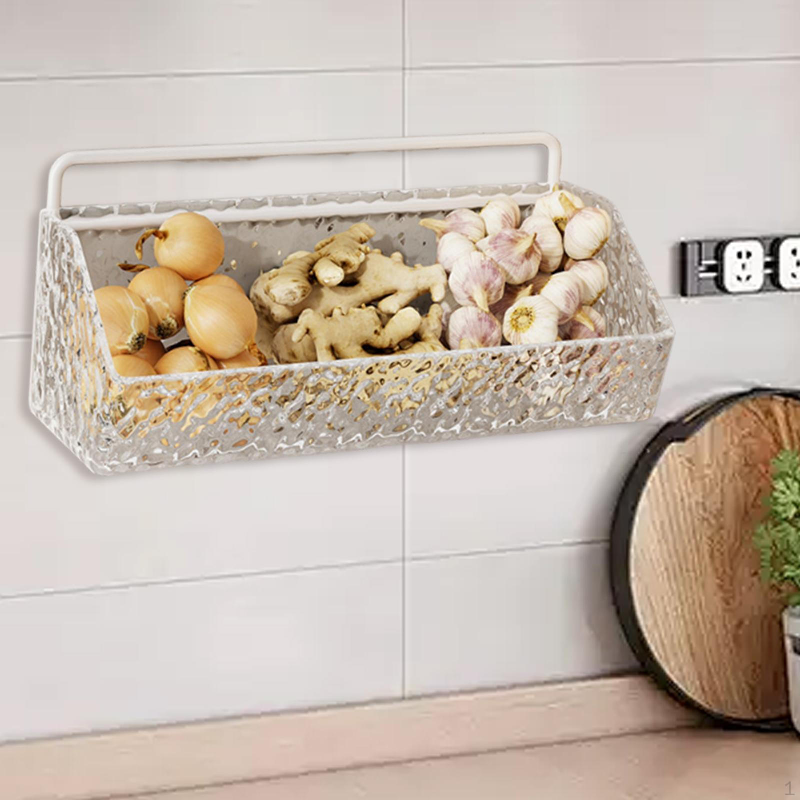 

Подвесная кухонная корзина Фермерский стиль Хранение продуктов Фрукты Овощи для ванной чёрный