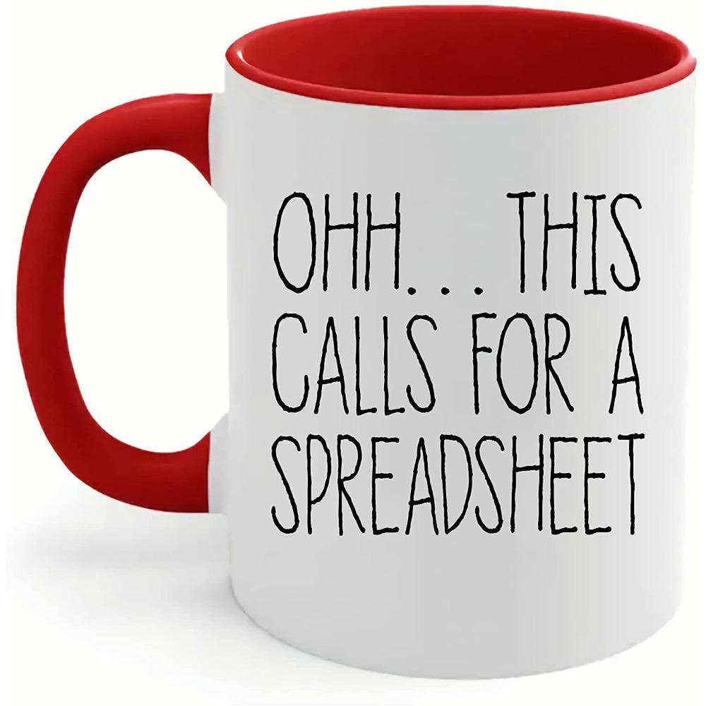 Керамическая кофейная кружка-стакан с изображением таблицы 301-400ml