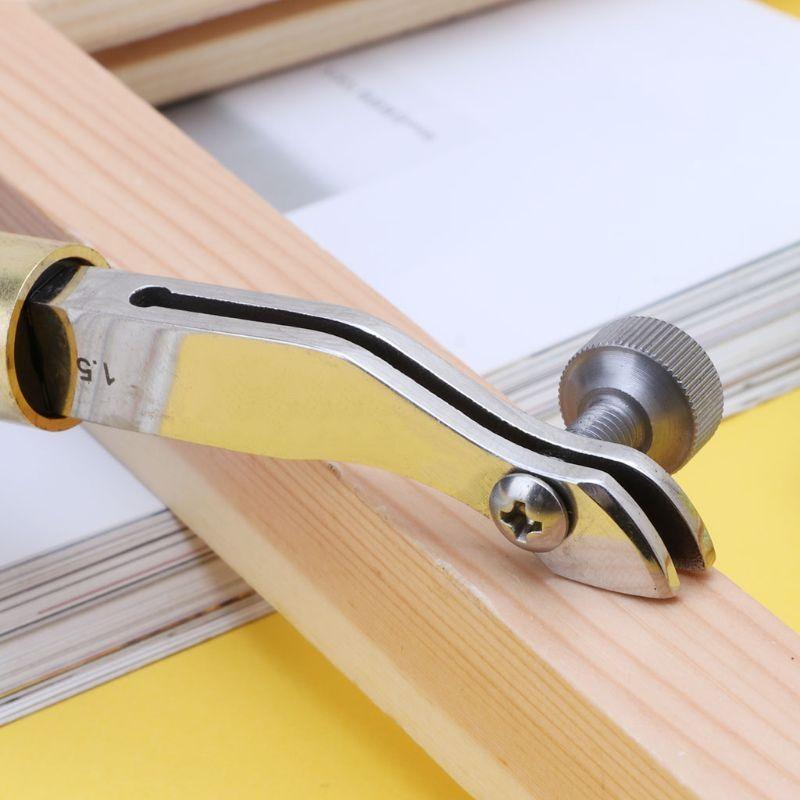 Adjustable Stainless Steel Creaser Press Sideline Ebony Handle Leather Craf Top Sale