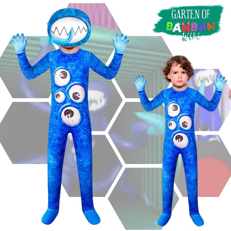 New Halloween Cosplay Costume For Children In Banban Garden Blue Cartoon Style