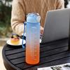 Plastic Water Bottle with Time Marker Fitness Sports Leakproof Drink Cup