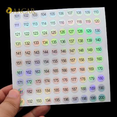 1-1000 Waterproof Digital Label DIY Craft Digital Label Stickers Self-adhesive Number Sticker Nail Polish Tableware Scrapbooking