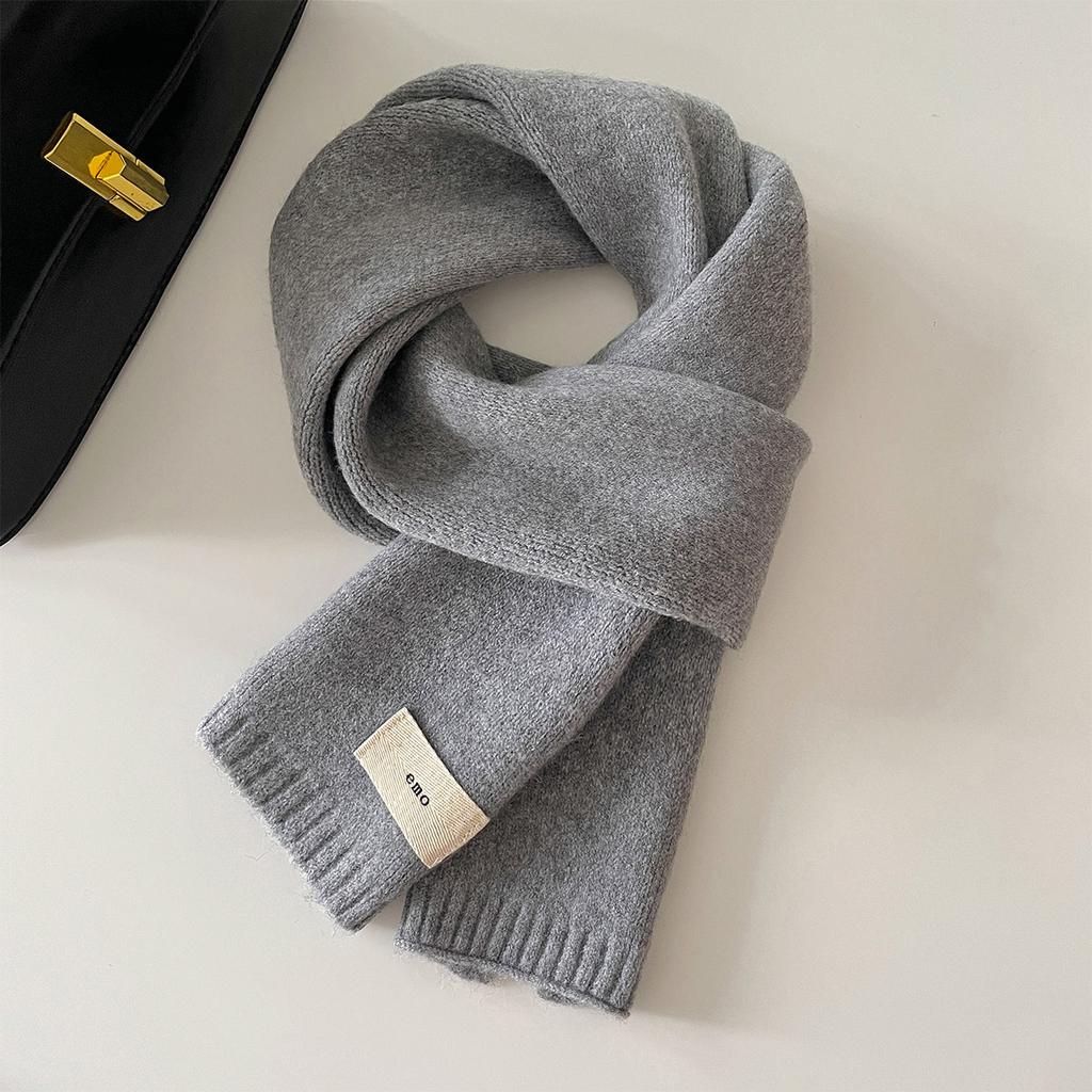 Nowy Jesienno-Zimowy Damski Męski Koreański Szalik Dzianinowy Wełniany Ciepły Gruby Szalik na Szyję Chustka Gruby Wiatroodporny Zimoodporny Otulacz