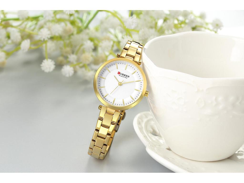 CURREN 9054: Women's Ultra-Thin Waterproof Quartz Watch with Small Round Dial