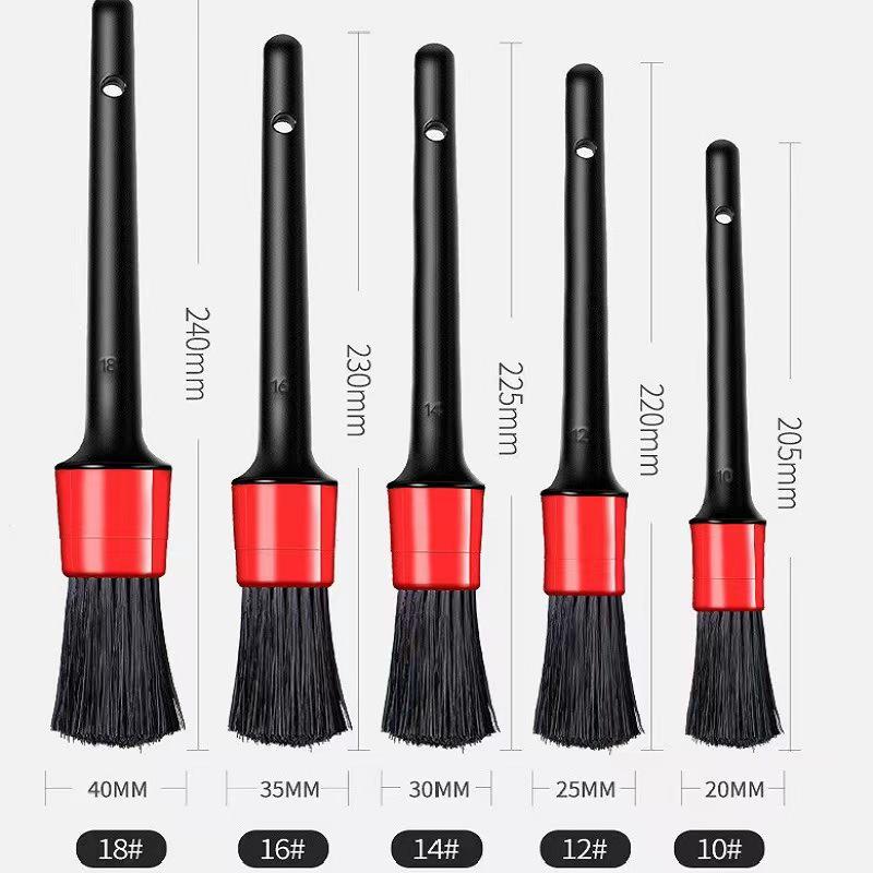 5-Piece Car Detailing Brush Set: Multifunctional Air Vent, Crevice, and Bristle Brushes for Cleaning