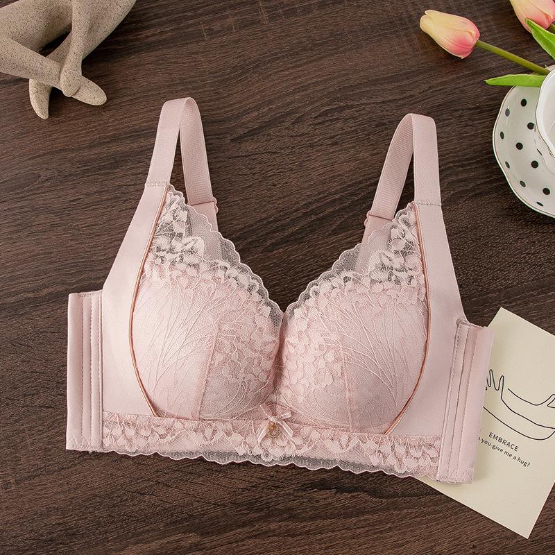 

Shantou factory gathering bra without steel ring lace comfortable small chest thin adjustment type 34/75AB