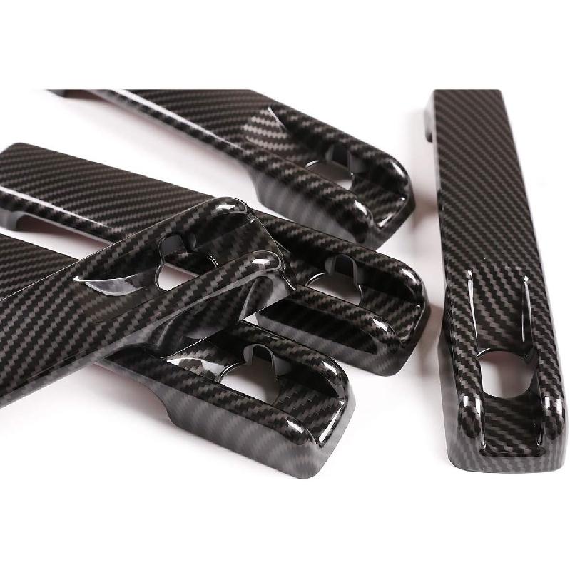 ABS Car Exterior Door Grab Handle Cover Trim for Mercedes Benz G Class W463 G500 G550 G63 2019 2020 Auto Accessories (Carbon Fiber)