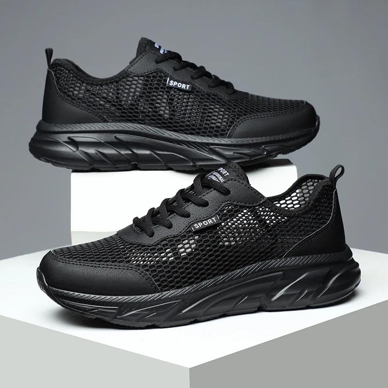 Sneakers Men 2024 Summer Mesh Breathable Lightweight Comfortable Summer Outdoor Walking Shoes Mens Running Sports Shoes Male