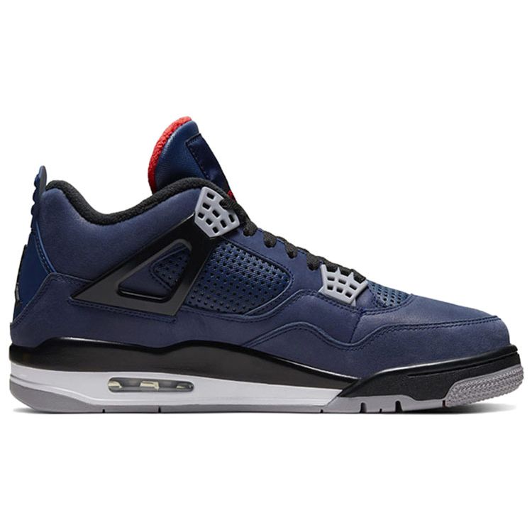 Air Jordan 4 Retro Winter Loyal Blue Men Sneakers White Habanero-Red Black CQ9597-401