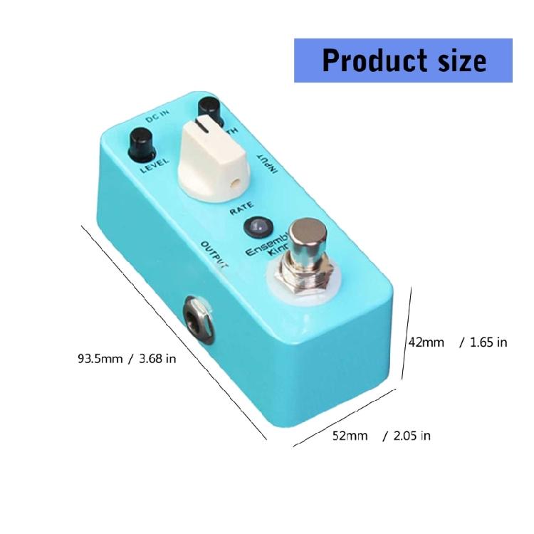 Analog Chorus Pedal for Guitar Featuring Level Depth Rate Control Full Metal Shell Analog Chorus Guitar Effects Pedal