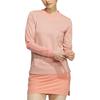 adidas Camiseta feminina de manga comprida com gola redonda, justa, cor argila HY0900