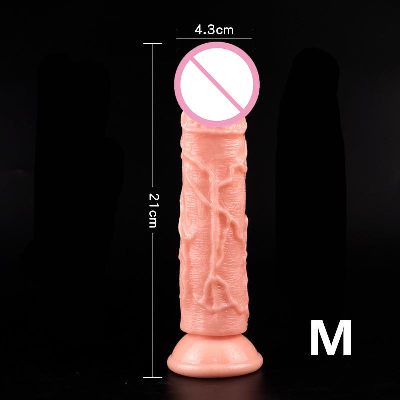 Skin Color Soft Silicone Realistic Dildo With Powerful Suction Cup Female Masturbator G Spot Stimulate Toys For Woman XXS-L 2#