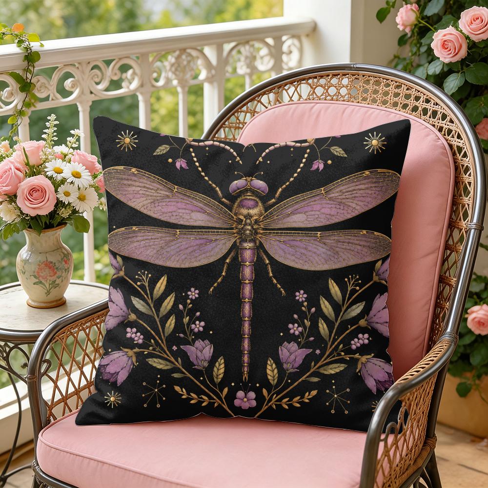 Mystical Vintage Insect Cushion Cover Soft Plush Throw Pillow Cover DoubleSided Decorative Cushion Case Sofa Bedroom Home Decor