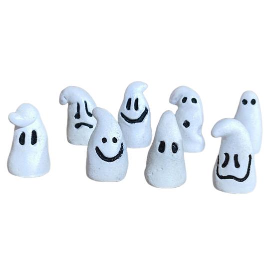 8ks Halloweenská ozdoba duch odolná proti povětrnostním vlivům svítící ve tmě mini figurky duchů Halloweenská párty dekorace