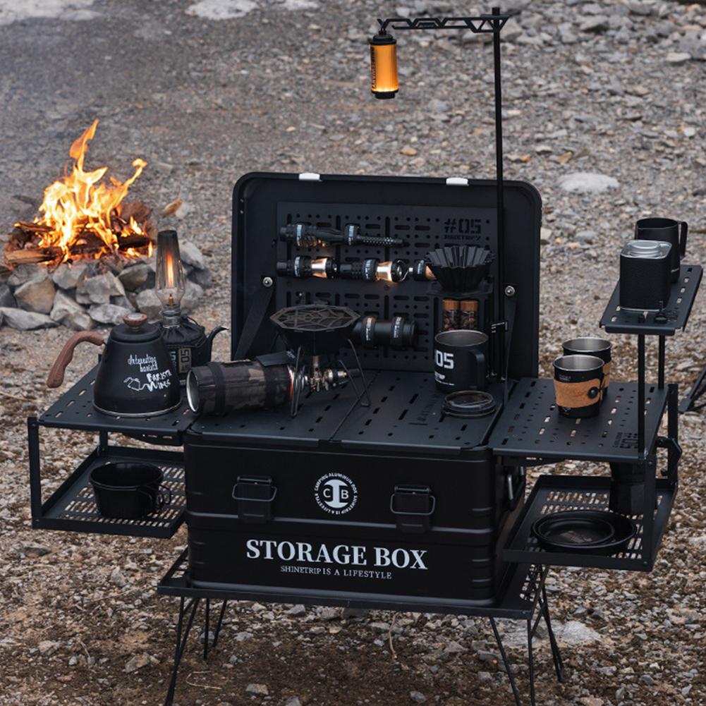 Camping Table Board Lightweight Outdoor Storage Box Board Heavy Duty Aluminum Alloy Box Table Board for Outdoor Picnic