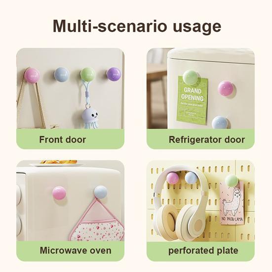 Magnetic Hook No Scratch Strong Hold Hook Multipurpose Hanging Hooks for Refrigerator Doors And Metal Surfaces